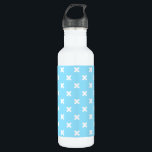 Bouteille D'eau Croix blanche sur le bleu bébé<br><div class="desc">Croix blanche sur le bleu bébé</div>