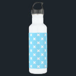 Bouteille D'eau Croix blanche sur le bleu bébé<br><div class="desc">Croix blanche sur le bleu bébé</div>