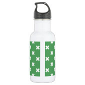 Bouteille D'eau Croix blanche sur le vert (Dos)