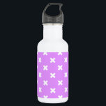 Bouteille D'eau Croix blanches sur lilas<br><div class="desc">Croix blanches sur lilas</div>