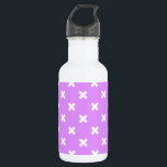 Bouteille D'eau Croix blanches sur lilas<br><div class="desc">Croix blanches sur lilas</div>
