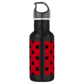 Bouteille D'eau Croix noire sur le rouge (Dos)