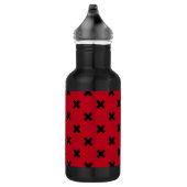 Bouteille D'eau Croix noire sur le rouge (Droite)