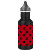 Bouteille D'eau Croix noire sur le rouge (Gauche)