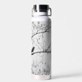 Bouteille D'eau Crow dans un Birch Tree (Arrière)