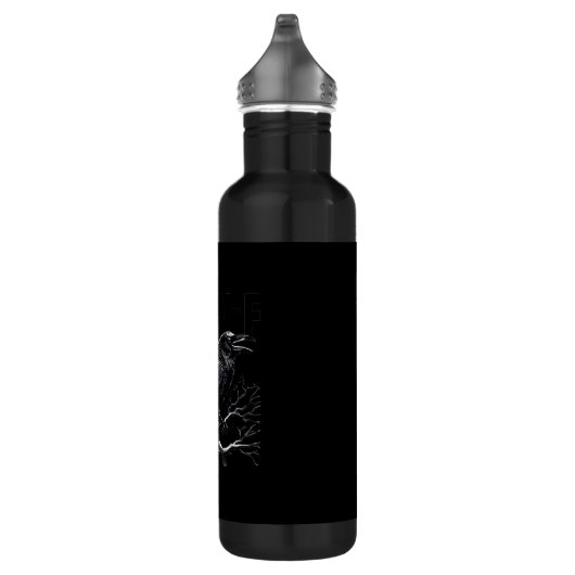 Bouteille D'eau Crow, F-Caw-F Funny Bird Minimal Clean (Droite)