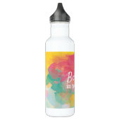 Bouteille D'eau Croyez en vous citez l'aquarelle joyeuse (Gauche)