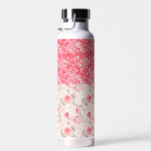 Bouteille D'eau Cupcakes roses et rouges, Coeurs et dentelle Monog (Plage)