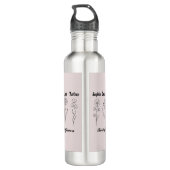 Bouteille D'eau Custom Children Name Wildflower Garden (Dos)