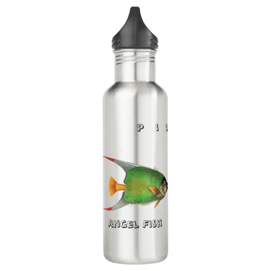 Bouteille D'eau Custom Green Angel Fish Pisces Astrological Sign (Gauche)