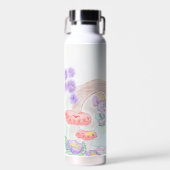 Bouteille D'eau Custom Kids Artwork, deux mignonnes souris, fleurs (Avant)