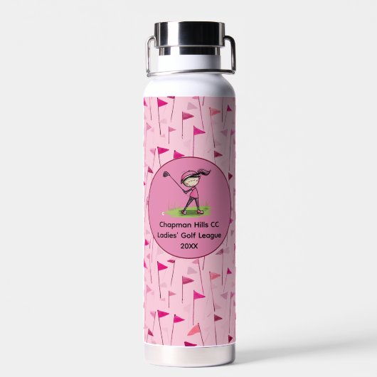 Bouteille d'eau Custom Ladies Golf League (Arrière)