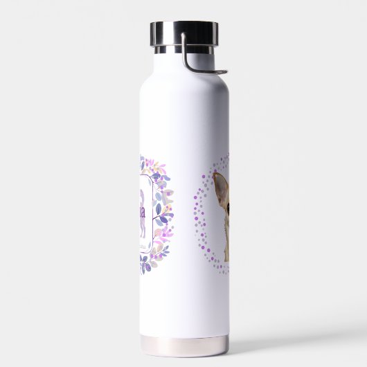 Bouteille D'eau Custom lavender chihuahua water bottle Photo (Gauche)
