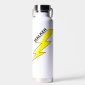 Bouteille D'eau Custom Lightning Bolt for Boys - Personalized Name (Avant)