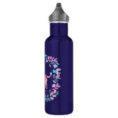 Bouteille D'eau Custom Name Pastel pink Labrador Water Bottle  (Droite)