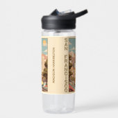 Bouteille D'eau Custom Name Retro San Francisco (Gauche)