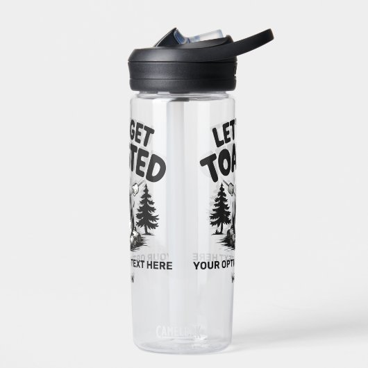 Bouteille D'eau Custom Name & Text Camping (Gauche)