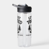 Bouteille D'eau Custom Name & Text Camping (Droite)