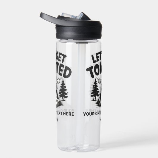 Bouteille D'eau Custom Name & Text Camping (Droite)