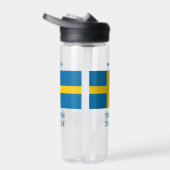 Bouteille D'eau Custom Name & Text Swedish Flag (Droite)