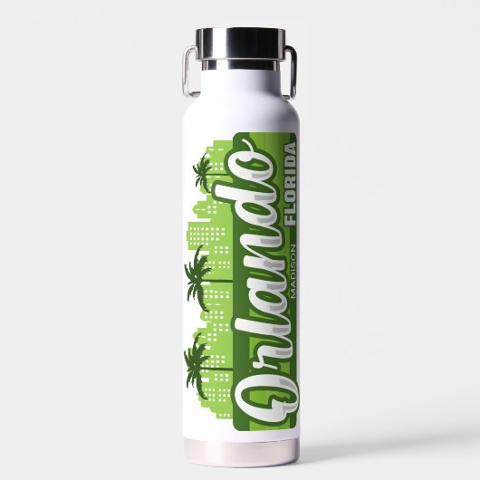 Bouteille D'eau Custom Text Orlando Florida (Avant)