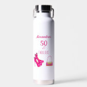 Bouteille D'eau Cute 50th Birthday Hot Pink High Heels Name Gift (Avant)