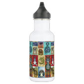 Bouteille D'eau Cute Animal Collage Folk Art Design (Droite)