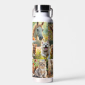 Bouteille D'eau Cute Animals and Pets Artistic Photo Collage (Avant)