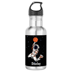 Bouteille D'eau Cute astronaute Espace Extérieur Galaxie Basketbal