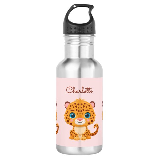 Bouteille D'eau Cute Baby Leopard Safari Animal Kids (Devant)