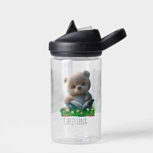 Bouteille D'eau Cute Bear avec livre Kids School Nom personnalisé