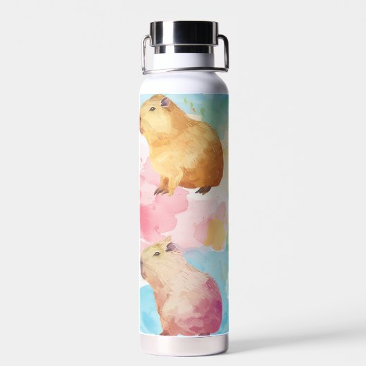 Bouteille D'eau Cute Capybara (Arrière)