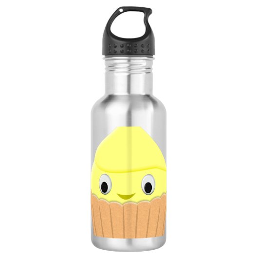 Bouteille D'eau Cute Cartoon Citron Cupcake (Devant)