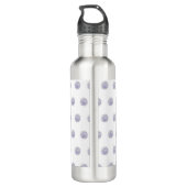 Bouteille D'eau Cute Chic Motif Lavande Polka Point (Dos)