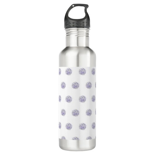 Bouteille D'eau Cute Chic Motif Lavande Polka Point (Devant)