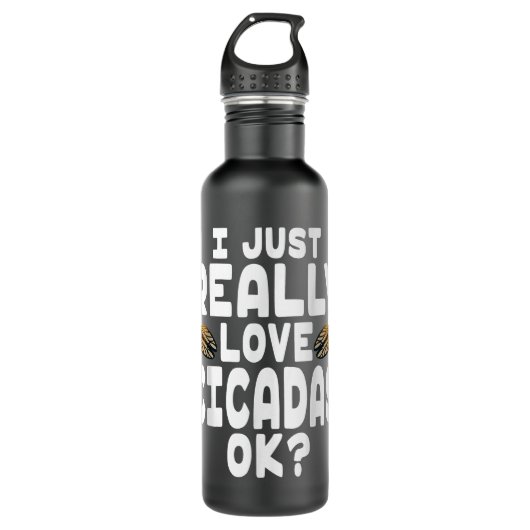 Bouteille D'eau Cute Cicada Lover I Love Cicadas (Devant)