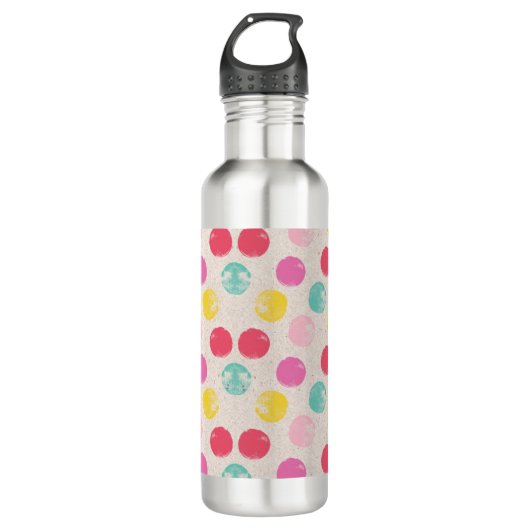 Bouteille D'eau Cute Colorful Polka Dot Pattern (Devant)
