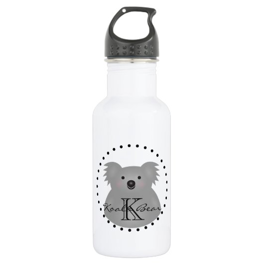 Bouteille D'eau Cute Cudely Australia Baby Koala Oear Monogramme (Devant)