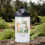 Bouteille D'eau Cute Dinosaur Famille Enfants Personnalisés<br><div class="desc">Faites de l'hydratation avec notre Cute Dinosaur Family Bouteille d'eau personnalisée pour enfants! Dotée d'adorables illustrations de dinosaures, cette bouteille d'eau est parfaite pour les jeunes amateurs de dinosaures. Personnalisez-le avec le nom de votre enfant pour une touche spéciale. Fabriqué à partir de matériaux de haute qualité, sans BPA, il...</div>