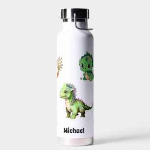 Bouteille D'eau Cute Dinosaur Motif Enfants Nom personnalisé