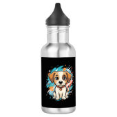 Bouteille D'eau Cute Dog Paint Splash Vector Art_1 (Gauche)