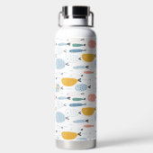Bouteille D'eau Cute Doodle École de Motif de poisson (Plage)