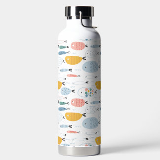 Bouteille D'eau Cute Doodle École de Motif de poisson
