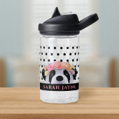 Bouteille D'eau Cute Floral Panda ours fille Polka point