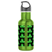 Bouteille D'eau Cute Frog personnalisé | Nom dans le coeur (Dos)