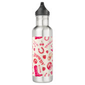 Bouteille D'eau Cute Girl Rose Disco Nom de la fille Monogramme (Droite)