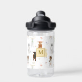 Bouteille D'eau Cute Goats Farm Animals Monogrammed  (Salle de sport)