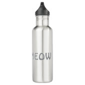 Bouteille D'eau Cute Gray Peeking Cat Design Water Bottle (Droite)