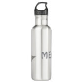 Bouteille D'eau Cute Gray Peeking Cat Design Water Bottle (Devant)