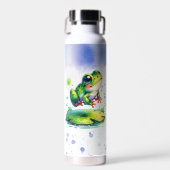 Bouteille D'eau Cute Grenouille Whimsical | Funny Toad Pun (Avant)